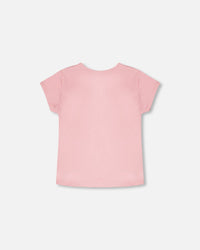 Organic Cotton Jersey T-Shirt Dusty Pink - H30K70_06220