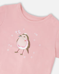 Organic Cotton Jersey T-Shirt Dusty Pink - H30K70_06220