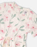 French Terry Dress Off White Printed Flowers - H30K85_3H126