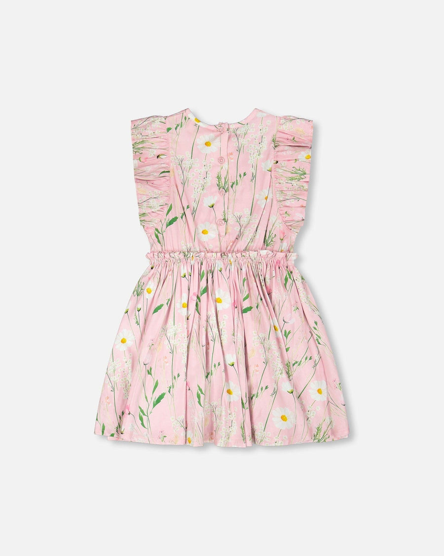 Viscose Dress Pink Printed Flowers - H30K88_3H115