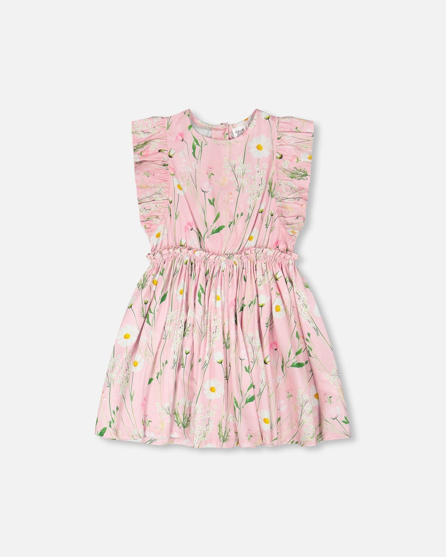 Viscose Dress Pink Printed Flowers - H30K88_3H115
