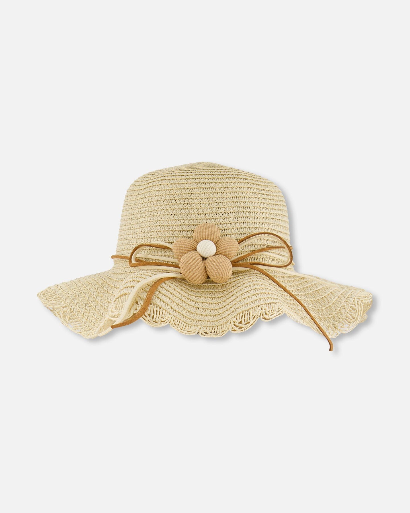 Flower Straw Hat Beige - H30KH_3H209