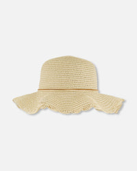 Flower Straw Hat Beige - H30KH_3H209