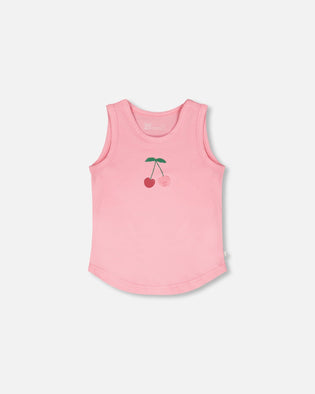 Organic Cotton Jersey Tank Top Pink - H30L72_06050