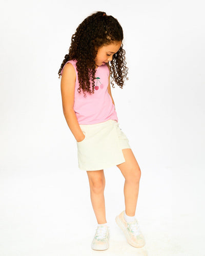 Organic Cotton Jersey Tank Top Pink - H30L72_06050