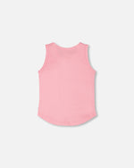 Organic Cotton Jersey Tank Top Pink - H30L72_06050