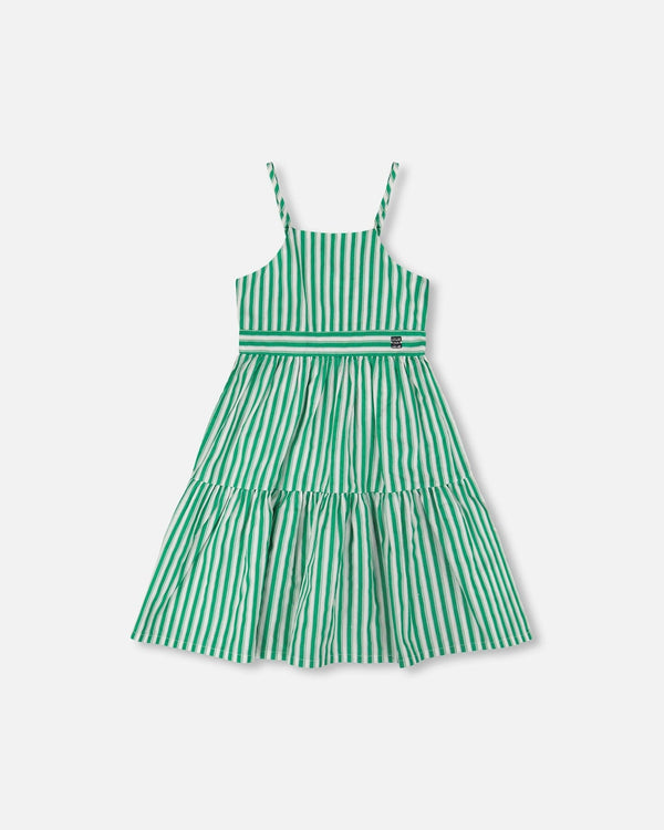 Cotton Sundress Green Stripes - H30L86_3H141