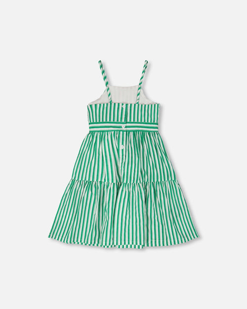 Cotton Sundress Green Stripes - H30L86_3H141
