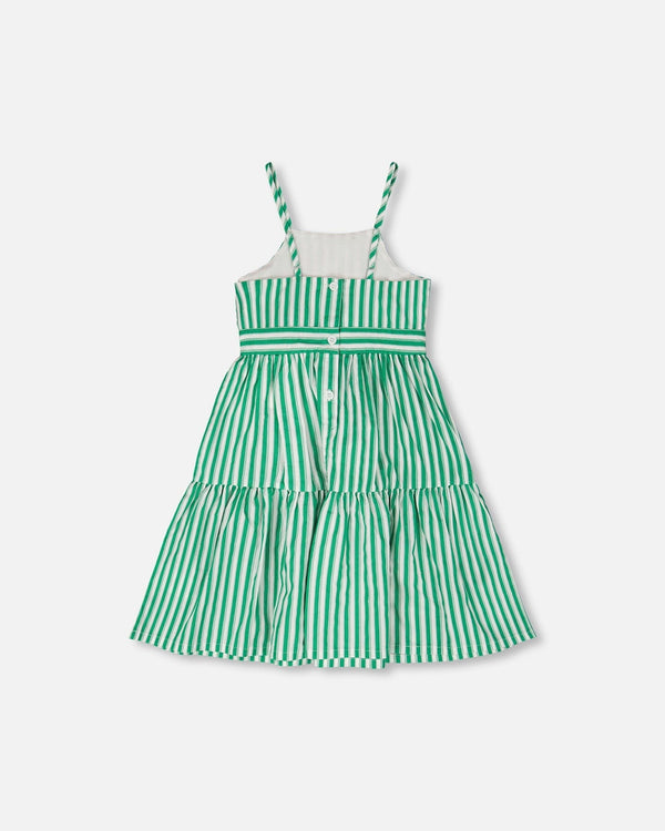 Cotton Sundress Green Stripes - H30L86_3H141