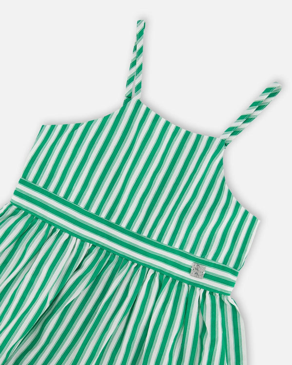 Cotton Sundress Green Stripes - H30L86_3H141