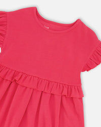 Cotton Rib Dress Pink - H30L87_06002
