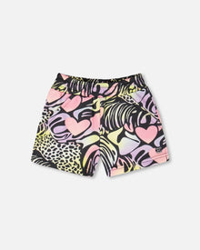 French Terry Shorts Black Multicolor - H30M26_3H135