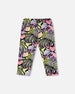 Organic Cotton Jersey Capri Black Printed Multicolor - H30M61_3H135
