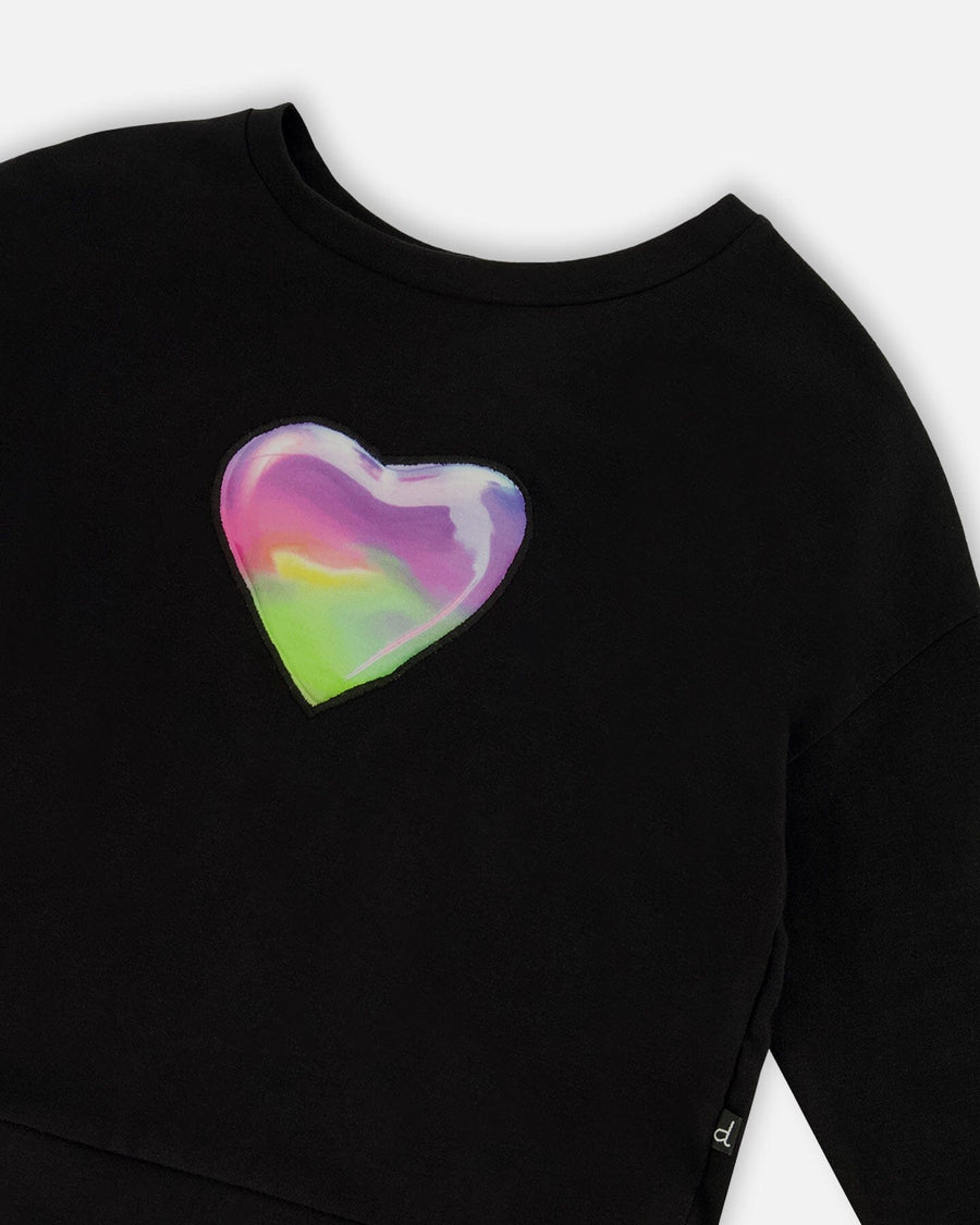 Organic Cotton Jersey Long Sleeve T-Shirt Black - H30M73_09990