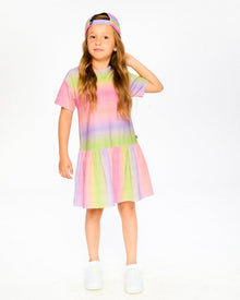 Printed Jersey Dress With Heart Back Cut Out Multicolor - H30M85_3H134