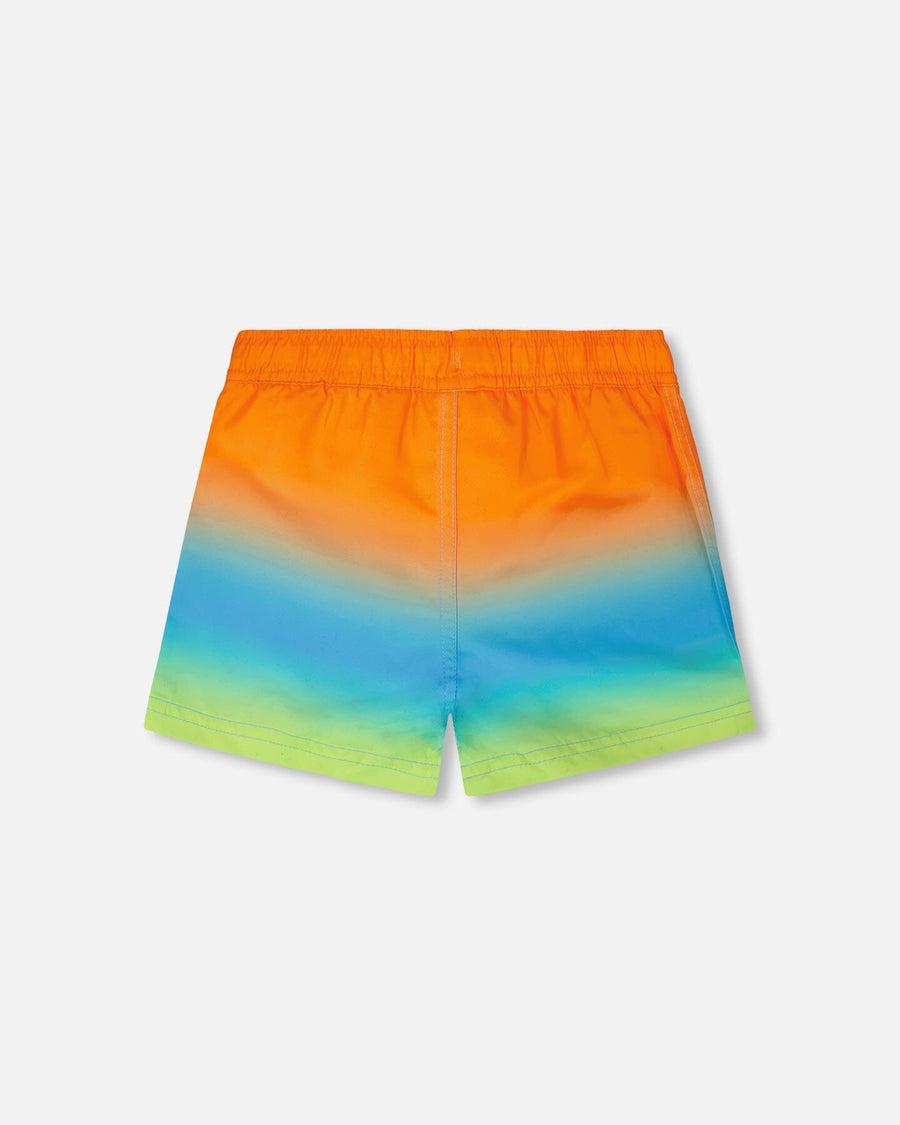 Boardshorts Orange Blue And Green Gradient - H30OB09_3H163