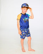 Boardshorts Blue Truck Print - H30OB10_3H160