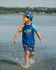 Boardshorts Blue Truck Print - H30OB10_3H160