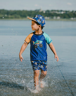 Boardshorts Blue Truck Print - H30OB10_3H160