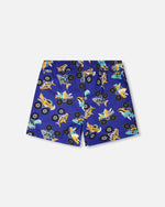 Boardshorts Blue Truck Print - H30OB10_3H160