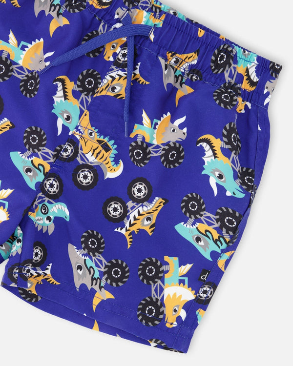 Boardshorts Blue Truck Print - H30OB10_3H160