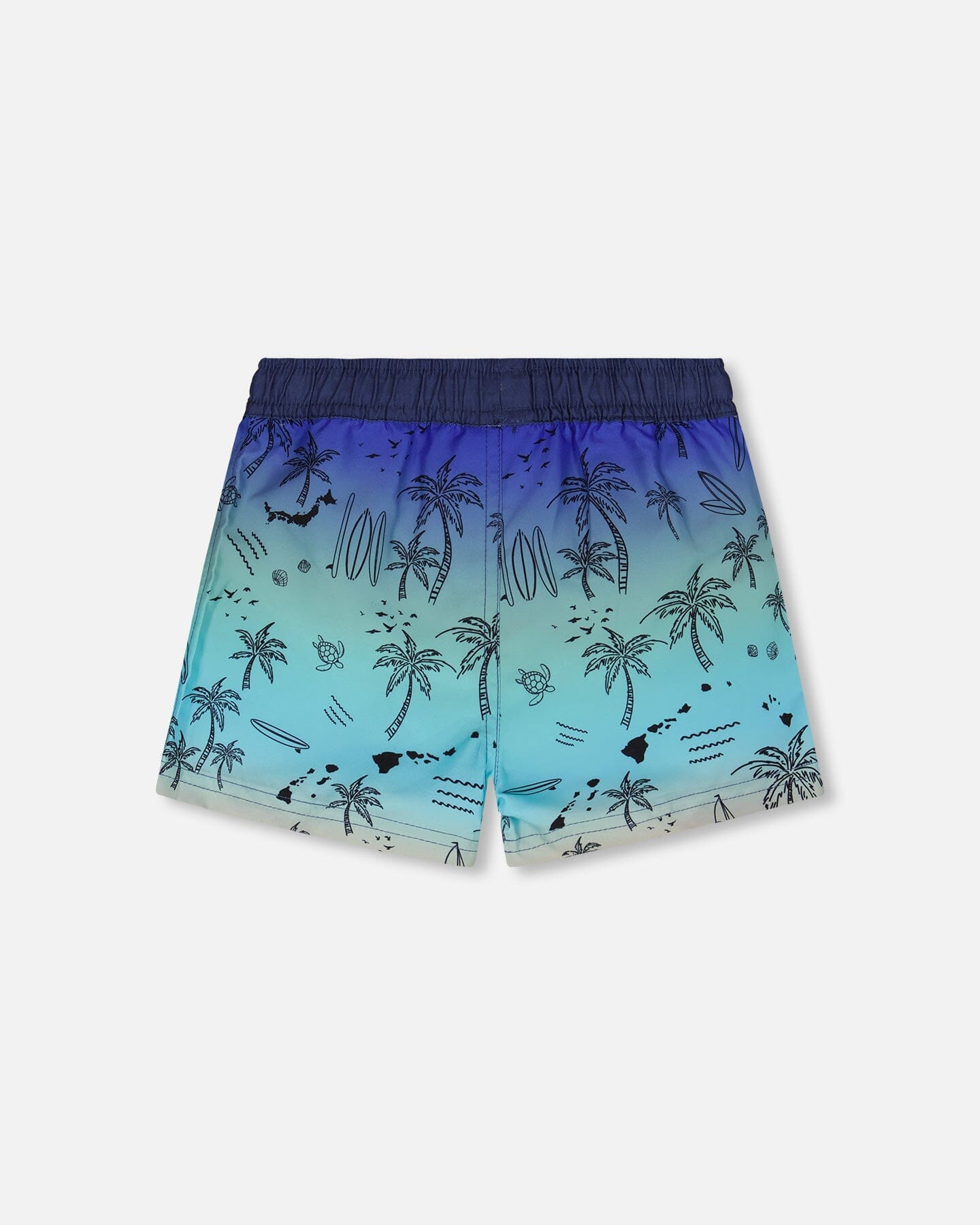 Boardshorts Blue Beach Print - H30OB11_3H157