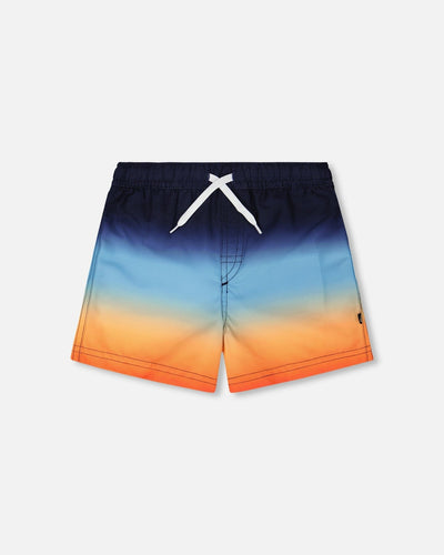 Swim Trunks Blue And Orange Gradient - H30OB31_3H159