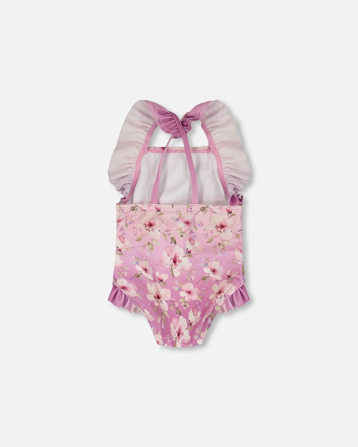 Baby And Toddler One-Piece Swimsuit Purple Flower Print - H30OG10_3H143