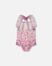 Baby And Toddler One-Piece Swimsuit Purple Flower Print - H30OG10_3H143