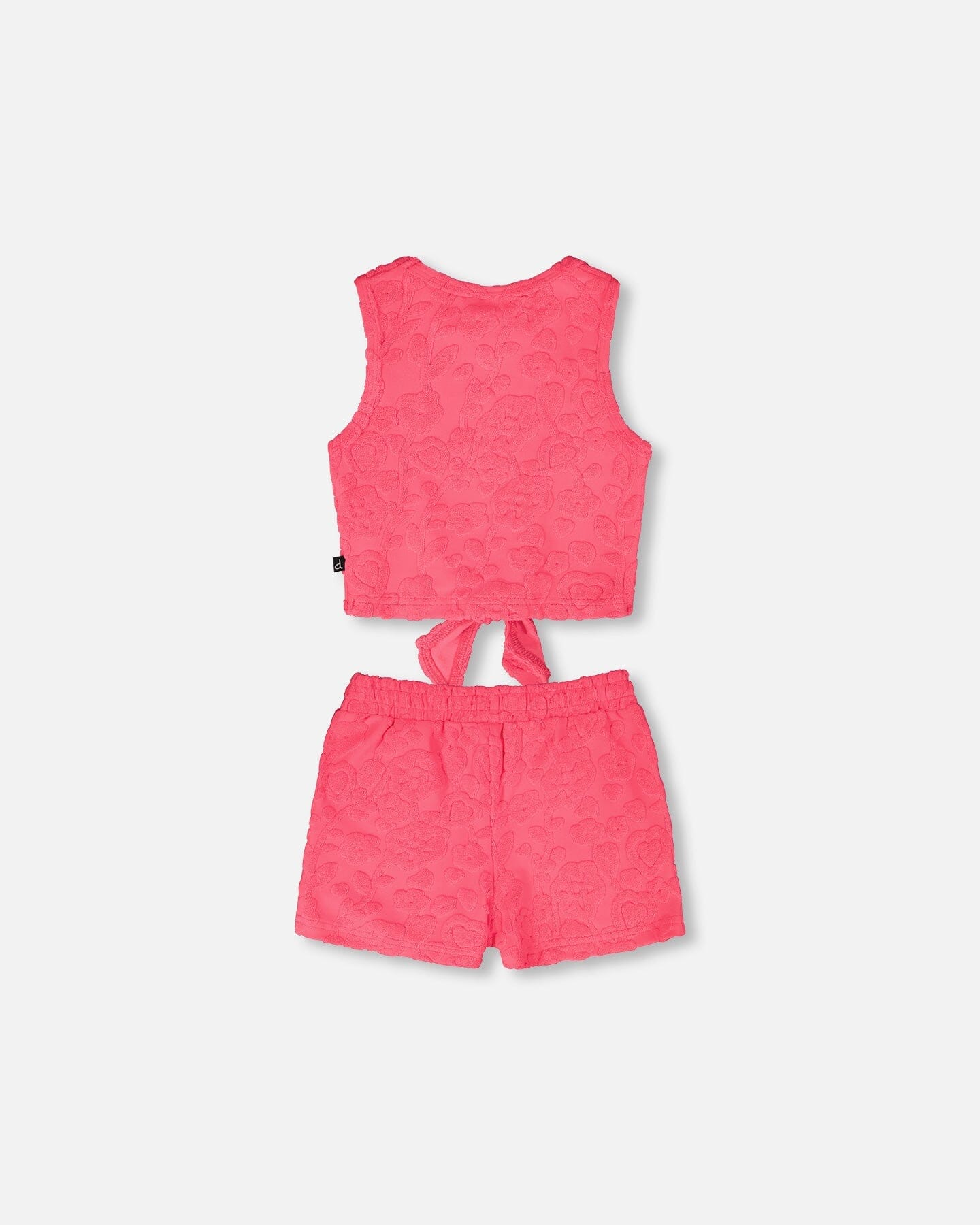 Terry Tank Top With Shorts Set Pink - H30OG13_3H186