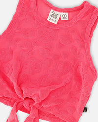 Terry Tank Top With Shorts Set Pink - H30OG13_3H186