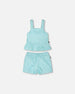 Terry Tank Top With Shorts Set Light Blue - H30OG14_3H182