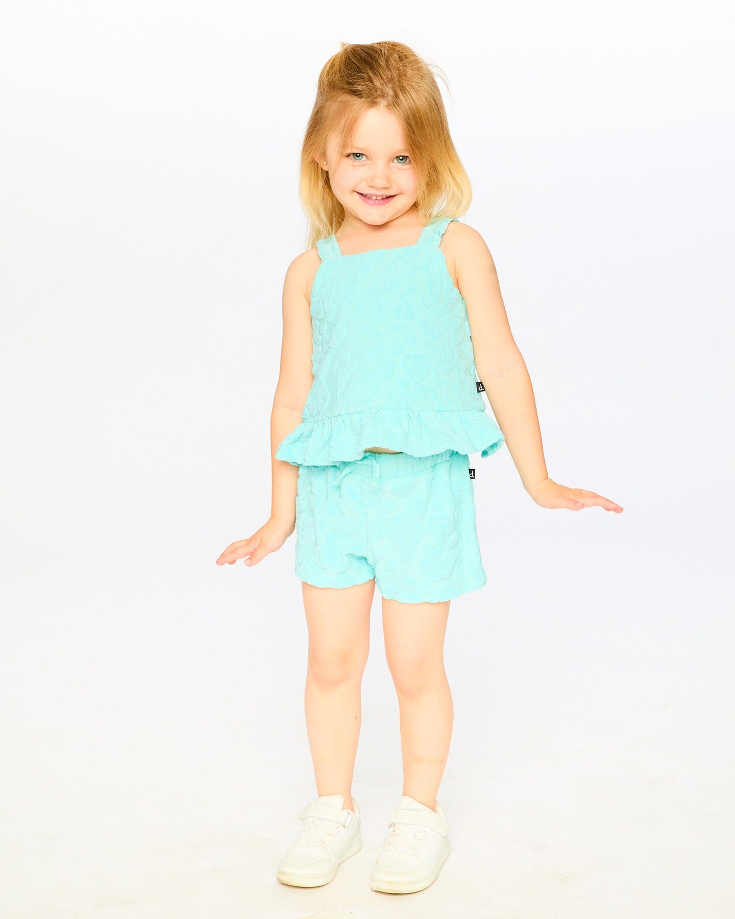 Terry Tank Top With Shorts Set Light Blue - H30OG14_3H182