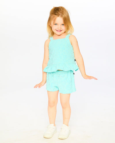 Terry Tank Top With Shorts Set Light Blue - H30OG14_3H182