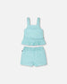 Terry Tank Top With Shorts Set Light Blue - H30OG14_3H182