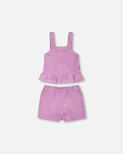 Terry Tank Top With Shorts Set Lilac - H30OG15_3H185