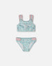 Two-Piece Swimsuit Blue Seahorse Print - H30OG22_3H150