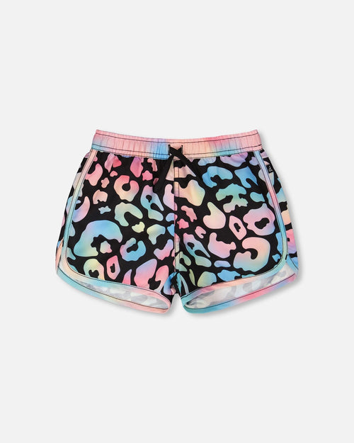 Swim Shorts Black Leopard Print - H30OG32_3H145