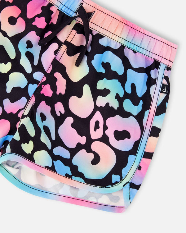 Swim Shorts Black Leopard Print - H30OG32_3H145