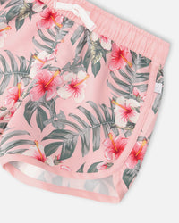 Swim Shorts Pink Hibiscus Print - H30OG33_3H152