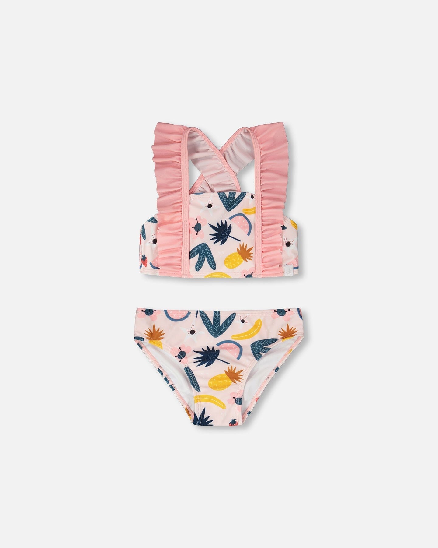 Two-Piece Swimsuit Pink Printed Fruits - H30OG34_3H149