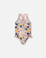 One-Piece Swimsuit Pink Printed Fruits - H30OG35_3H149