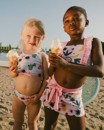 Beach Skirt Cover-Up Pink Printed Fruits - H30OG36_3H149