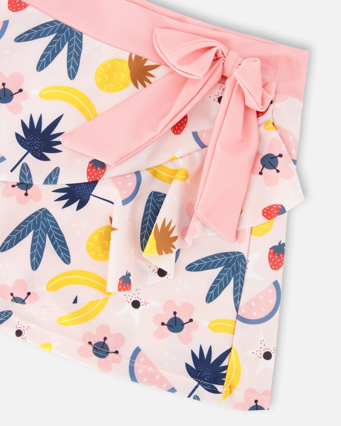 Beach Skirt Cover-Up Pink Printed Fruits - H30OG36_3H149