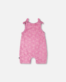 Terry Cloth Romper With Bows Pink - H30OG43_3H180