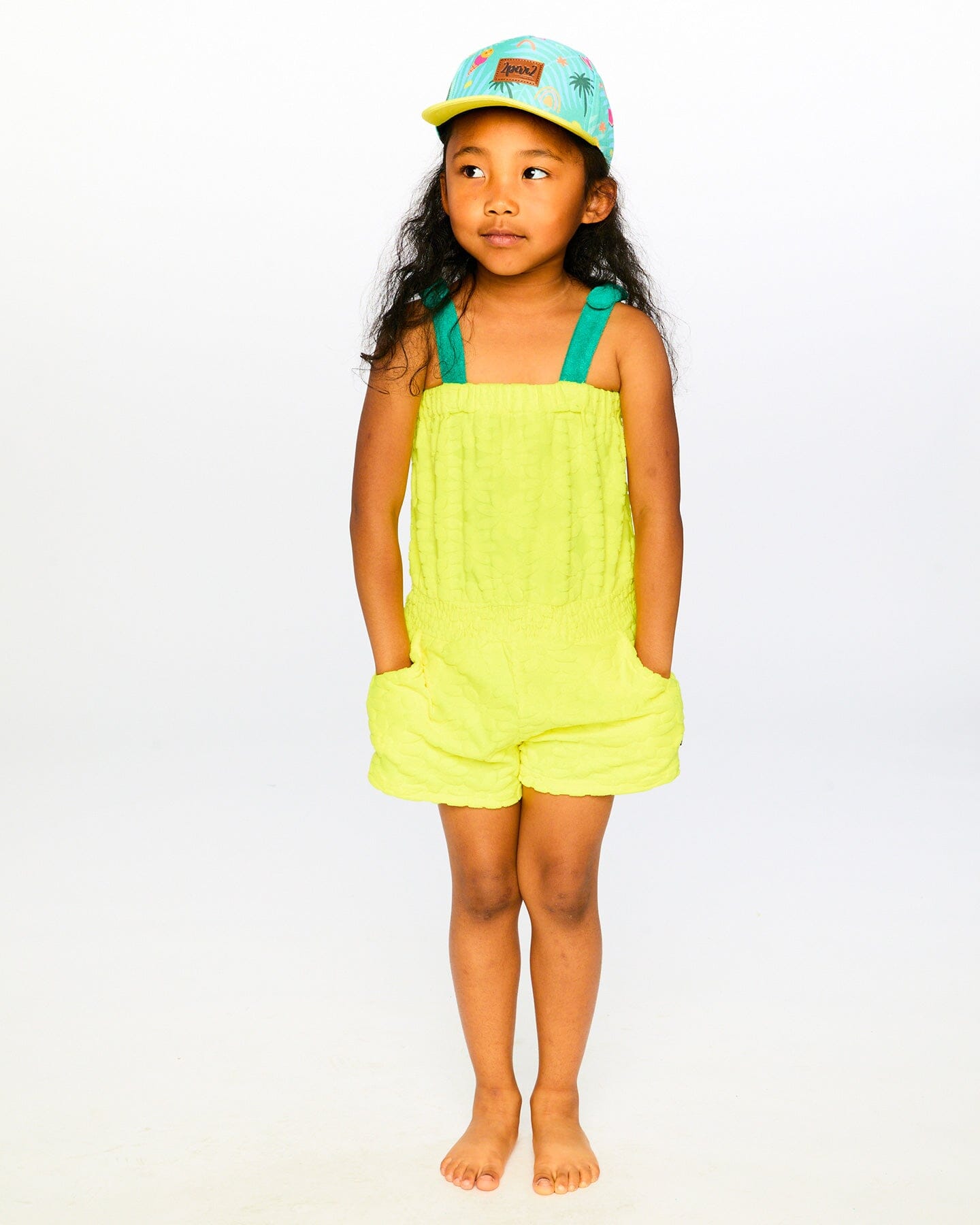 Terry Cloth Sleeveless Jumpsuit Yellow - H30OG45_3H181