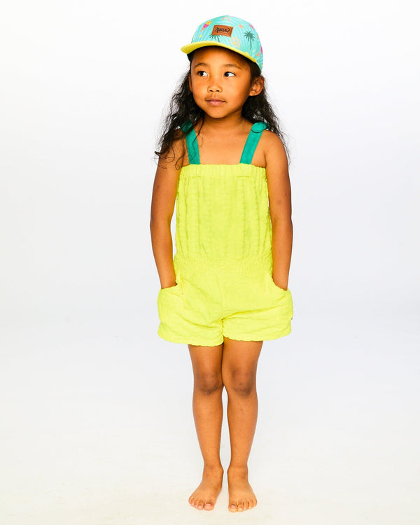 Terry Cloth Sleeveless Jumpsuit Yellow - H30OG45_3H181