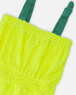 Terry Cloth Sleeveless Jumpsuit Yellow - H30OG45_3H181
