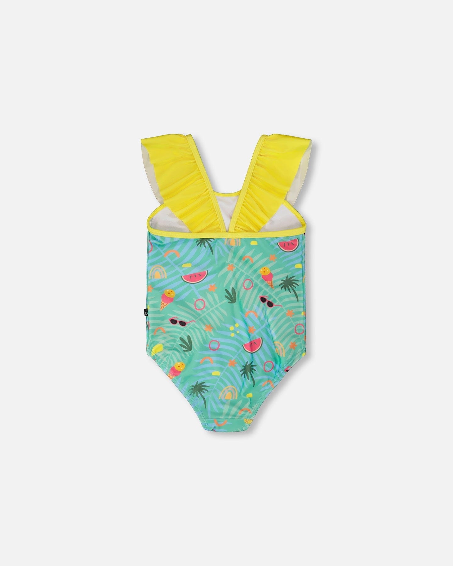 One-Piece Swimsuit Green Beach Print - H30OG53_3H147