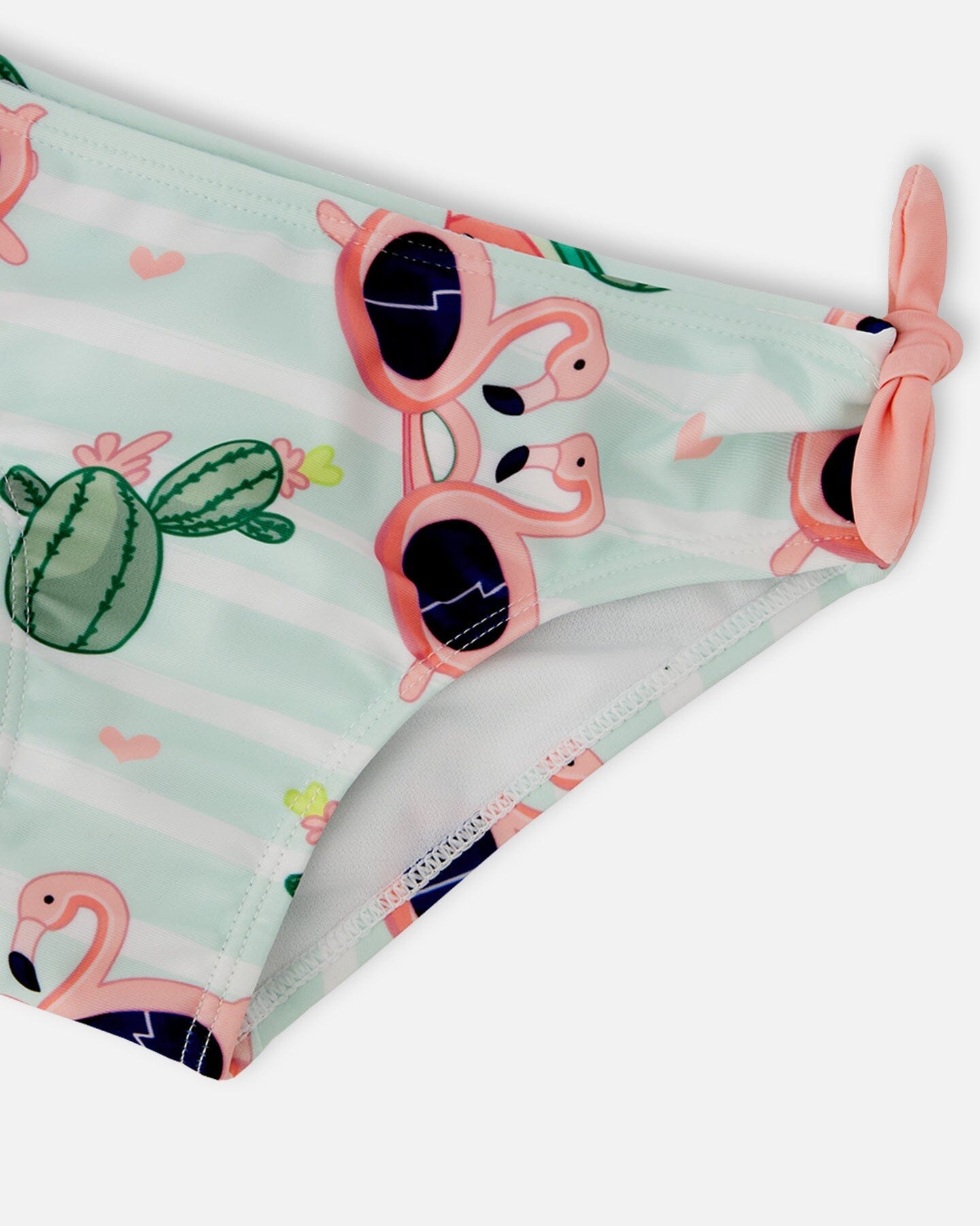 Two-Piece Swimsuit Blue Flamingo And Cactus Print - H30OG63_3H151